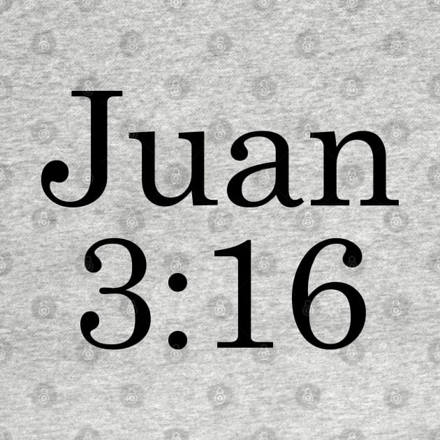 Juan 3:16 - Texto Negro by albinochicken